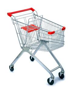 Покупательская тележка с детским сидением EKSI KTE060BS RD 60 л
