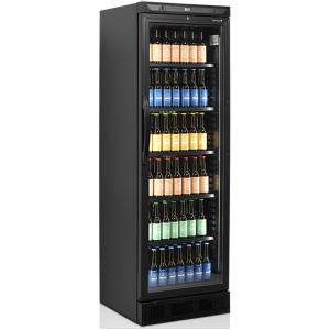 Холодильник-шкаф Tefcold CEV425 black со стеклом