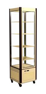 Кондитерская витрина Carboma D4 VM 400-1 (R400C Люкс) коричнево-золотой