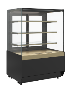 Кондитерская витрина Carboma KC70 VM 1,3-1 LIGHT (версия 2.0) черно-бежевый