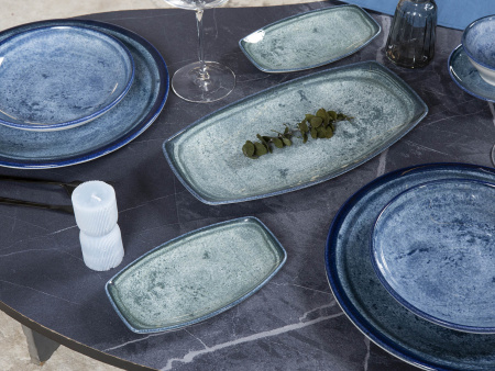 Блюдо KUTAHYA CORENDON Blue Stone BNBOH33KY890003/G, 33x19 см