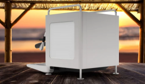 Кофемашина Sanremo Cube V Bicolor 1 гр. полуавтомат, стальная-черная