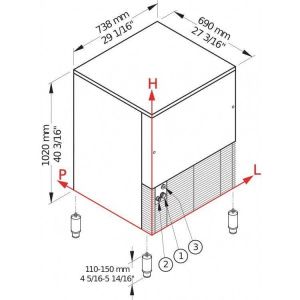 Льдогенератор Brema TB 1405A габариты