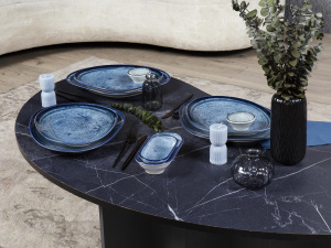 Тарелка плоская KUTAHYA CORENDON Blue Stone BNGLX35DU890003, 35 см
