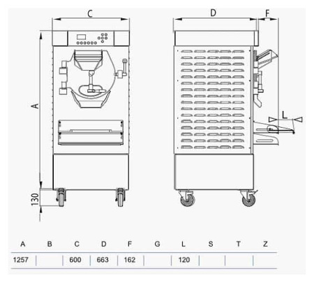 Батч-фризер для мороженого Staf59 HSX400 AW