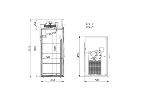 Холодильный шкаф Аркто V1.4-S (пропан)