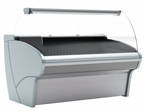 Холодильная витрина Carboma G110 SV 2,0-1 (ВХСр-2,0ш) с боковинами, серый