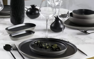 Тарелка плоская KUTAHYA LAGOM Dark Stone NOR30DU34R855A28, 30 см