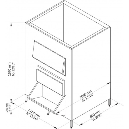 Бункер Brema Bin 550 V DS (для M Split 1500)