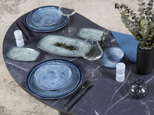 Блюдо KUTAHYA CORENDON Blue Stone BNBOH19KY890003/G, 19x11 см