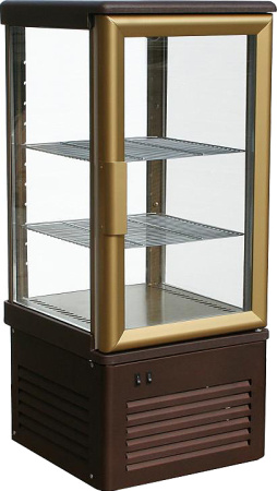 Кондитерская витрина Carboma D4 VM 120-1 (R120C) коричнево-золотой