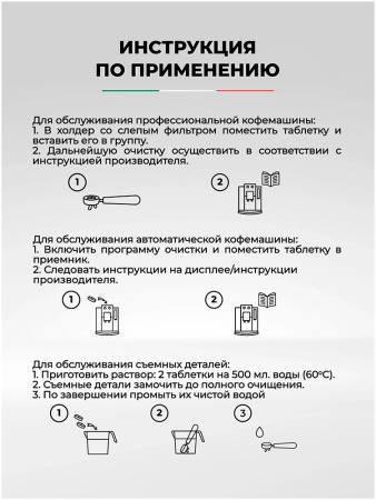 Таблетки удаления кофейных масел в кофемашинах CUP5 100 шт