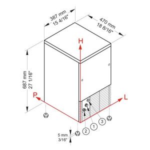 Ледогенератор Brema СВ 249A HC B-Qube габариты