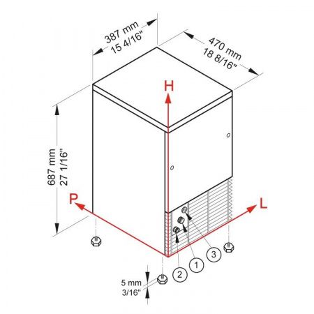 Ледогенератор Brema СВ 249A HC B-Qube габариты