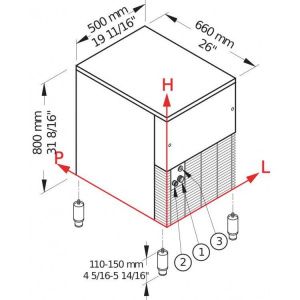 Льдогенератор Brema GB 903W габариты