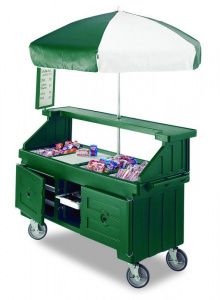 Тележка для доставки блюд Cambro CVC724 гран.-зел.