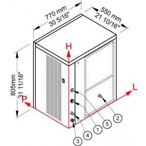 Льдогенератор Brema VM 900W габариты