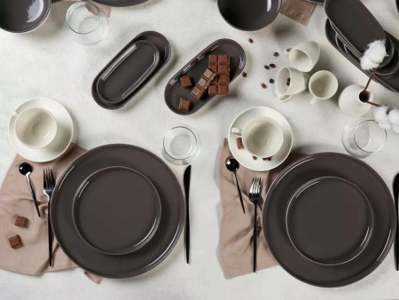 Тарелка плоская KUTAHYA LAGOM Chocolate NOR27DU855A29, 27 см