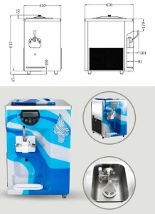 Фризер для мороженого PASMO S111 blue&white