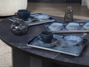 Тарелка плоская KUTAHYA CORENDON Blue Stone BNTAN27x20DU890003, 27x20 см
