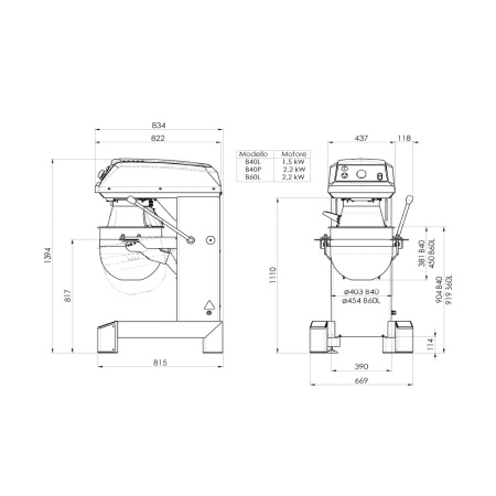 Миксер планетарный Rollmatic B40Р