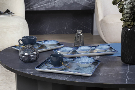 Тарелка плоская KUTAHYA CORENDON Blue Stone BNTAN23x17DU890003, 23x17 см
