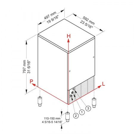 Brema CB 425A HC B-Qube габариты